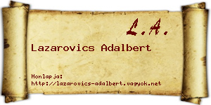 Lazarovics Adalbert névjegykártya